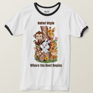 Ocultar e Buscar Safari: Camiseta Humorosa de Anim