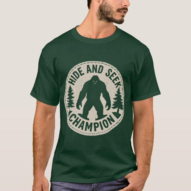 Ocultar e procurar camiseta Bigfoot Champion (Frente)
