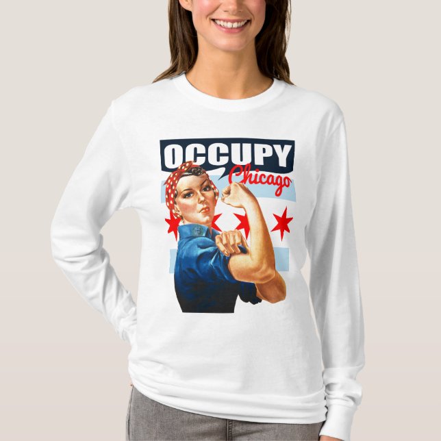 Ocupa Chicago Rosie, a camiseta do Riveter (Frente)