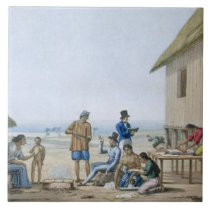Ocupações domésticas, Agagna, Guam, Filipinas, 