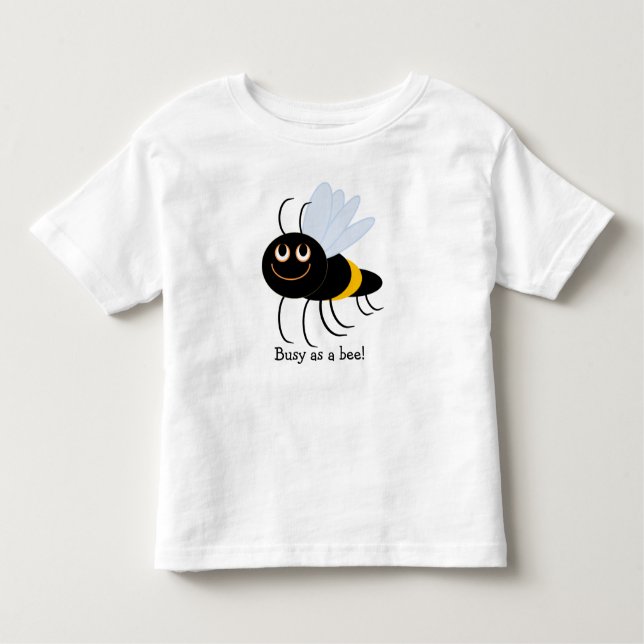 Ocupado Como Uma Camiseta Bee BuzzAboutBees Cotton (Frente)