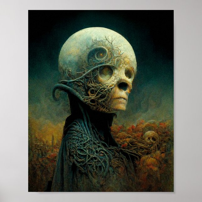 Odd Creature Dark Fantasy Horror Art Poster (Frente)