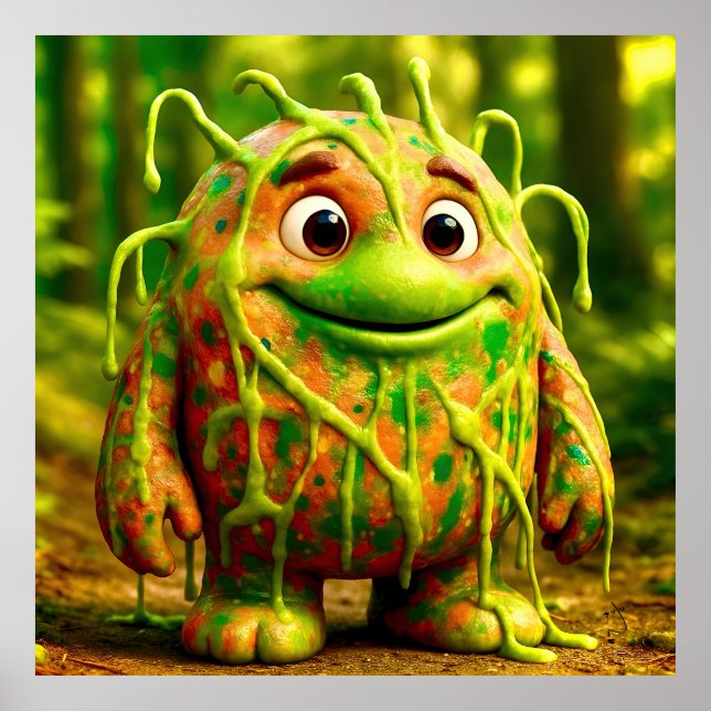OddFriends - Poster do Monstro Verde Gooey (Frente)