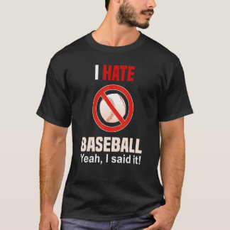 Odeio Camisa de Baseball Não gosta de Anti-Bas de