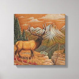 "Oeste Selvagem/Paisagem" CANVAS IMPRESSÃO 12X12