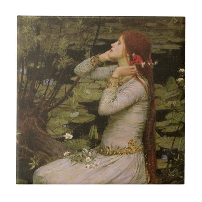 Ofélia junto ao Lago por John William Waterhouse (Frente)