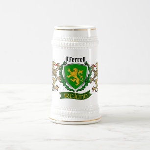 O'Ferrell/Ferrell Irish Shield Beer Caneca de cerv
