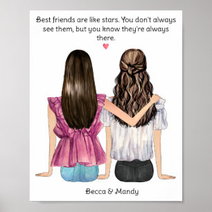 Oferta de Besties Personalizadas   Melhor Poster p