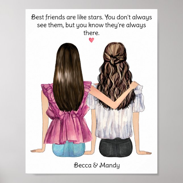 Oferta de Besties Personalizadas | Melhor Poster p (Frente)