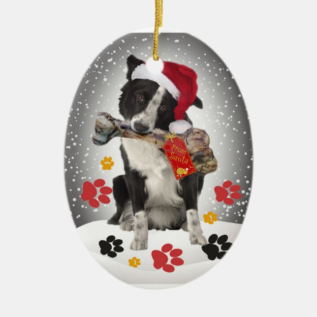 Oferta de Collie de Borda do Enfeites de natal de  (Frente)