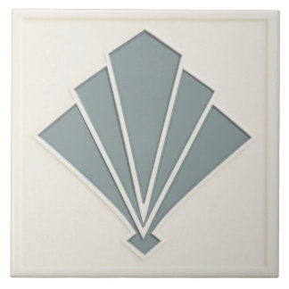 Off White and Grey Art Deco Ceramic