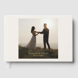 Off White Foil Guest Book Simple Photograph