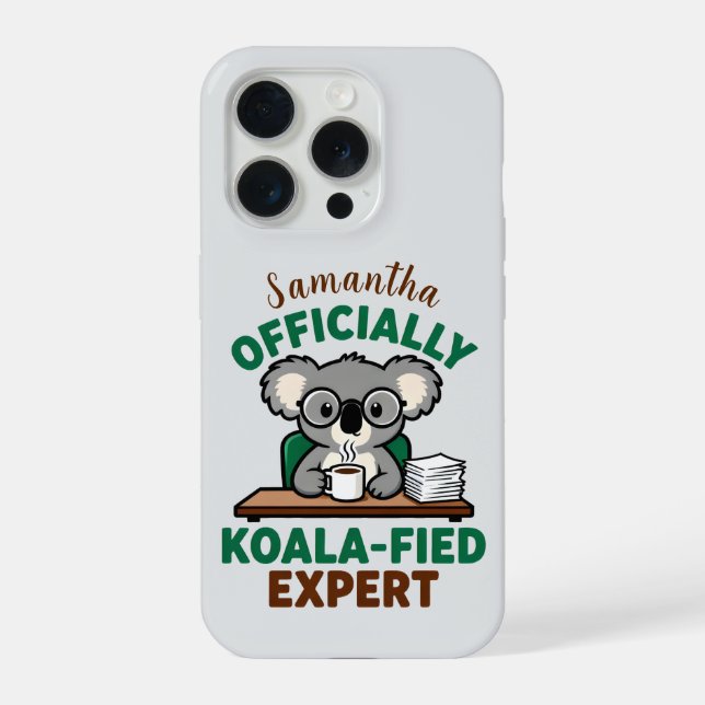 Officially Koala-fied Expert Funny Coffee Pun (Verso)