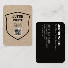 Oficial de Polícia - Cartão de visita do Código QR