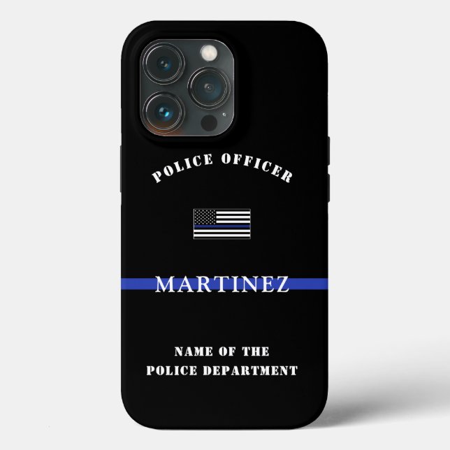 Oficial de Polícia de Linha Azul Personalizado Sin (Verso)