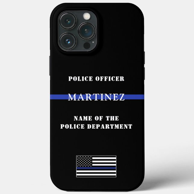 Oficial de Polícia de Linha Azul Personalizado Sin (Verso)