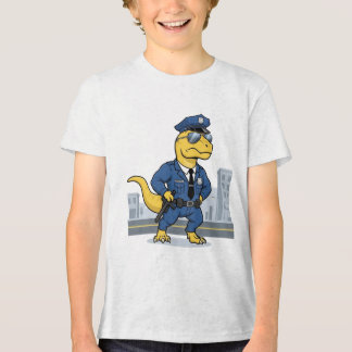 Oficial de polícia dinossauro uniforme de polícia