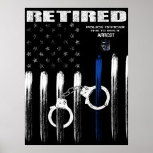 Oficial Thin Blue Line - Poster fora de linha