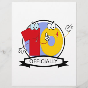 Oficialmente bandeira de 10 aniversários