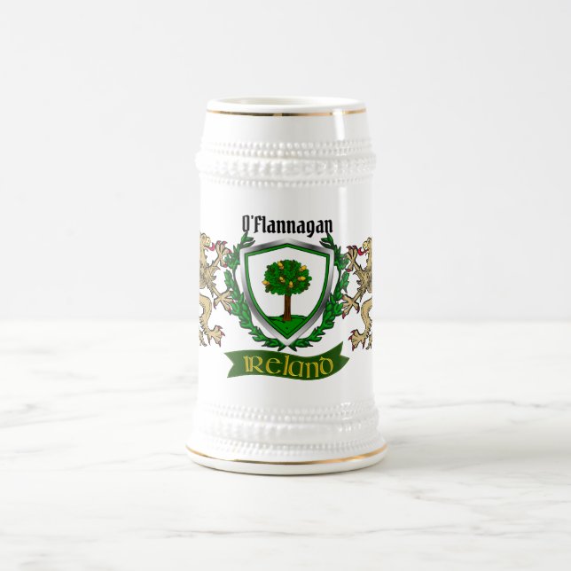 O'Flannagan/Flannagan Irish Shield Beer Caneca de  (Centro)