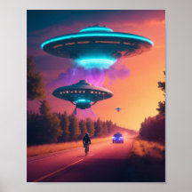 OFO Alienígena Space Posters digitais e Wall Art