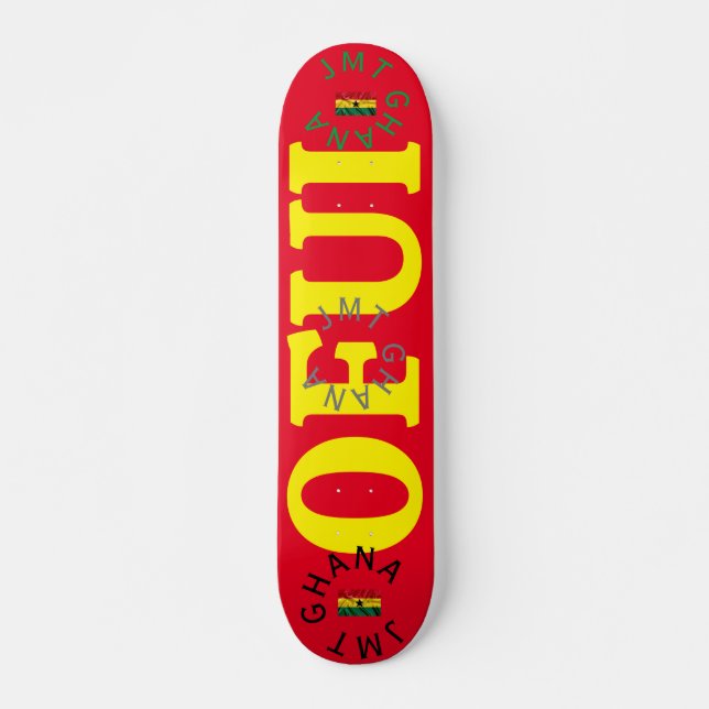 OFUI JMT GHANA 7, 3/4", skateboard Deck (Frente)