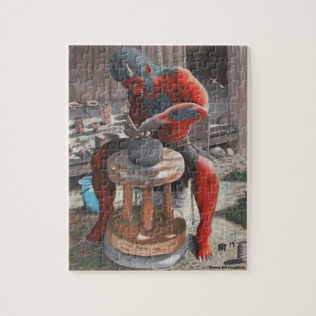 Ogre Usando Quebra-cabeça de Arte de Pequena Fanta (Vertical)