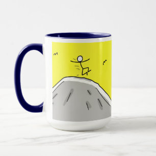 "Oh alegria! Um novo dia..." 15oz, caneca de café