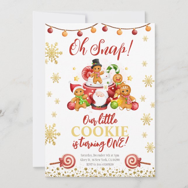 Oh, aperte nosso pequeno convite de aniversário de (Frente)