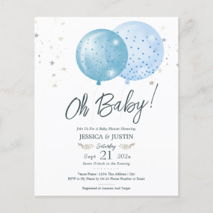 Oh Baby Balões Azuis Baby Shower