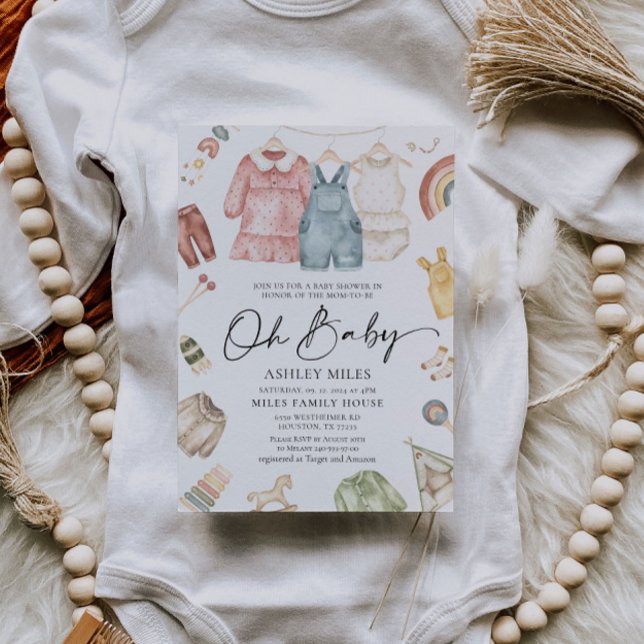 Oh Baby Boho Route Chá de fraldas Convite (Criador carregado)