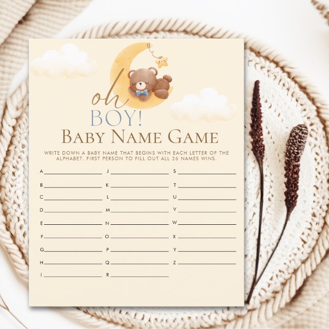 Oh Baby boy  Teddy Bear Baby shower boy (Criador carregado)