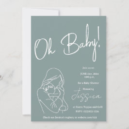 "Oh Baby!" Convite para chás de fraldas 2024