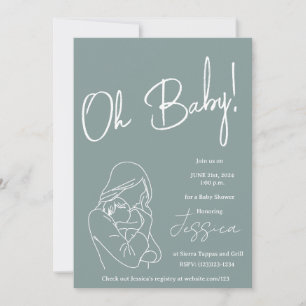 "Oh Baby!" Convite para chás de fraldas 2024