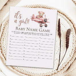 Oh Baby Girl, Pink Teddy Bear Baby shower