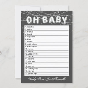 Oh, Baby String Light Jogo do Word Scramble da c