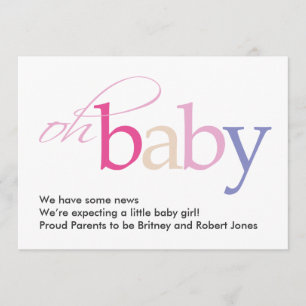 Oh bebê! Anúncio da gravidez