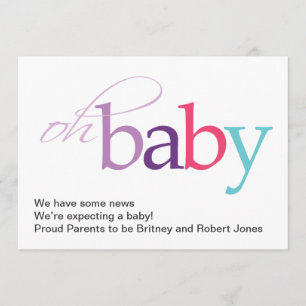 Oh bebê! Anúncio da gravidez