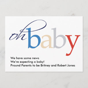 Oh bebê! Anúncio da gravidez