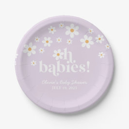 Oh Bebês! Pratos de Papel para Chá de Bebê Bebê Ma