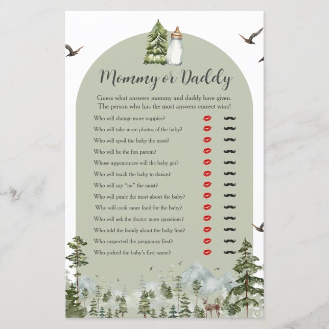 Oh Boy Adventure Pine Forest Mamãe ou Pai (Frente)