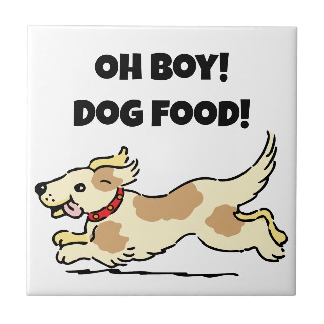 Oh Boy Dog Comida Fome Foto de Cartoon (Frente)