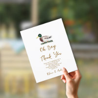 Oh Boy Mallard Duck Chá de fraldas Obrigado