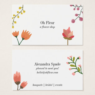 Oh cartão de visita do florista de Fleur