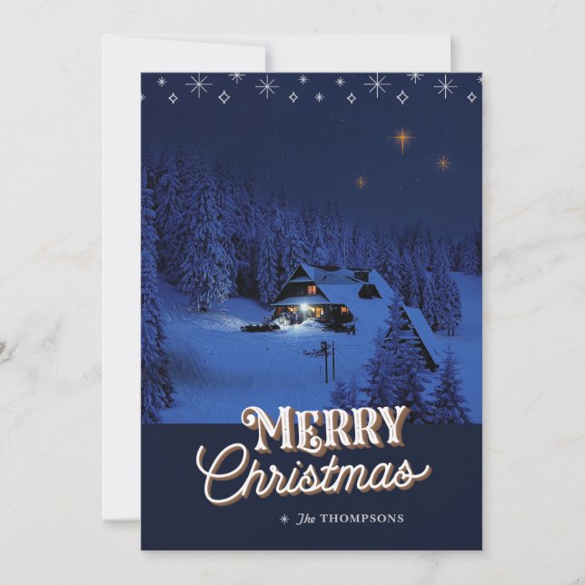 Oh, Cartões de foto de Natal da Noite (Frente)