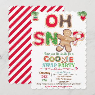 Oh convite instantâneo da troca do biscoito do
