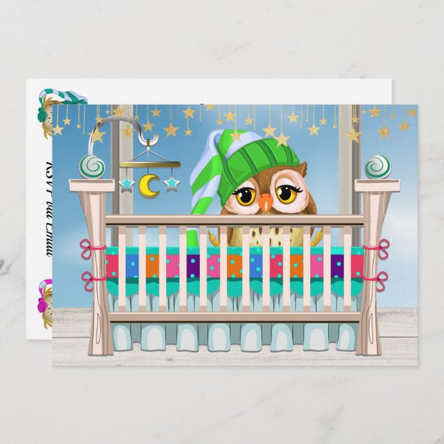 Oh Convite para bebê (Frente/Verso)