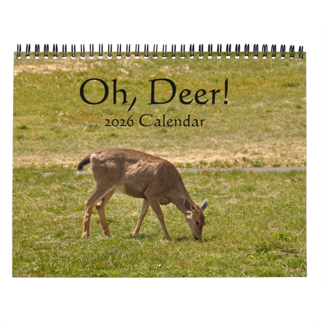 Oh, Deer! Calendário de 12 meses de 2026 (Capa)