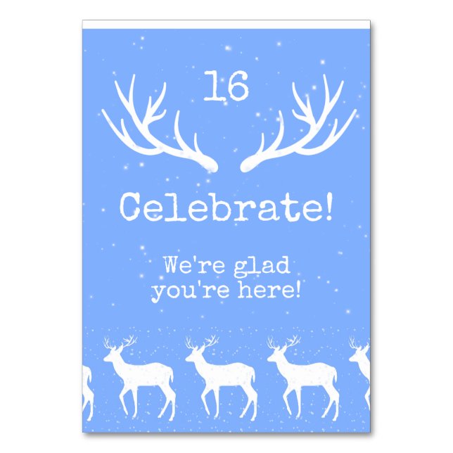 Oh Deer - Cartão de Mesa de Férias (Frente)