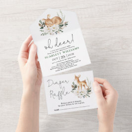 Oh Deer | Chá de fraldas verde-branco doce